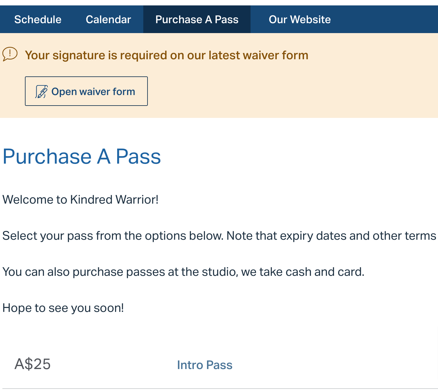 Step 3 - purchase pass